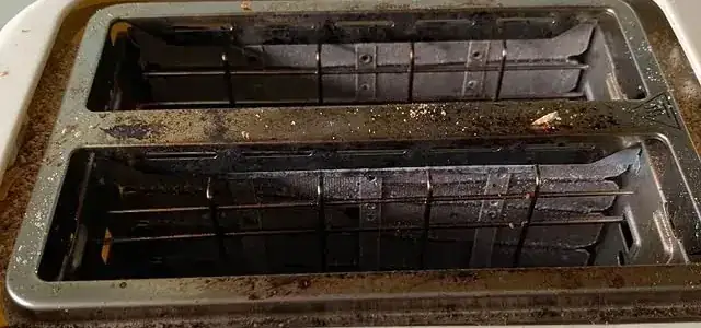 Toaster before cleaning