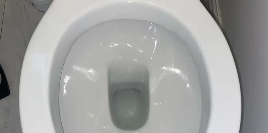 Toilet bowl after cleaning